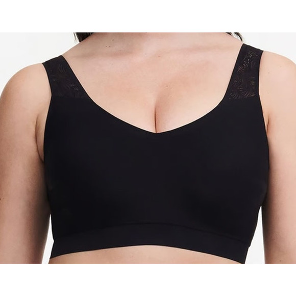 Chantelle Bra C11G10 SoftStretch Padded Top with Lace black size XS S - Picture 1 of 7
